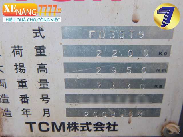Xe nâng dầu TCM FD35T9