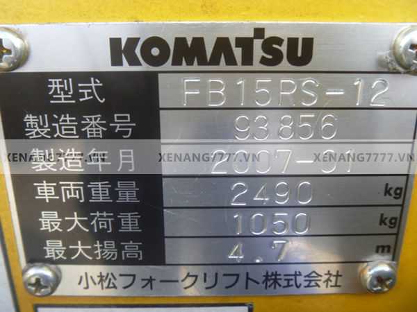 Xe nâng điện đứng lái KOMATSU FB15RS-12