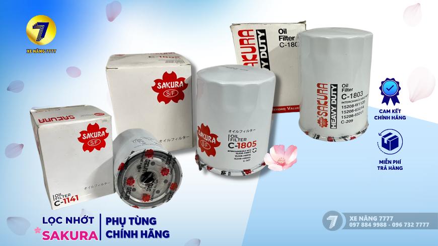 Lọc nhớt chính hãng cho xe nâng thương hiệu SAKURA