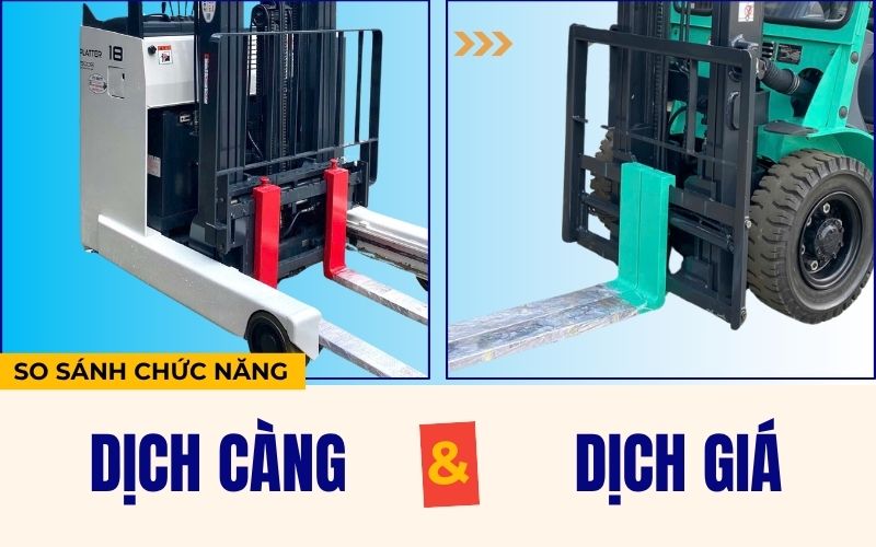 SO SÁNH DICH GIÁ VÀ DỊCH CÀNG - HAI CHỨC NĂNG PHỔ BIẾN TRÊN XE NÂNG SO SÁNH DICH GIÁ VÀ DỊCH CÀNG - HAI CHỨC NĂNG PHỔ BIẾN TRÊN XE NÂNG