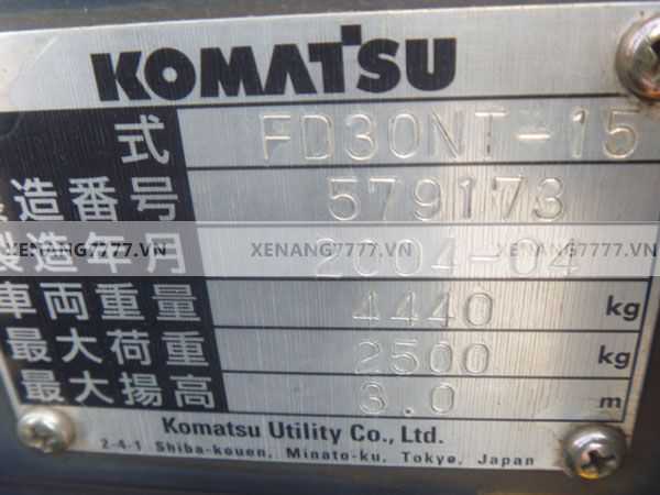 Xe nâng dầu KOMATSU FD30NT-15