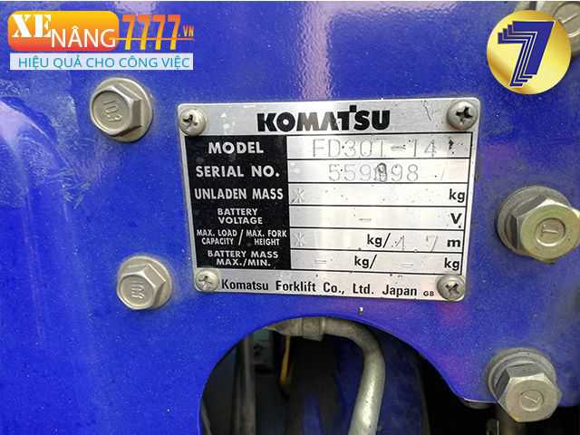 Xe nâng dầu KOMATSU FD30T-14