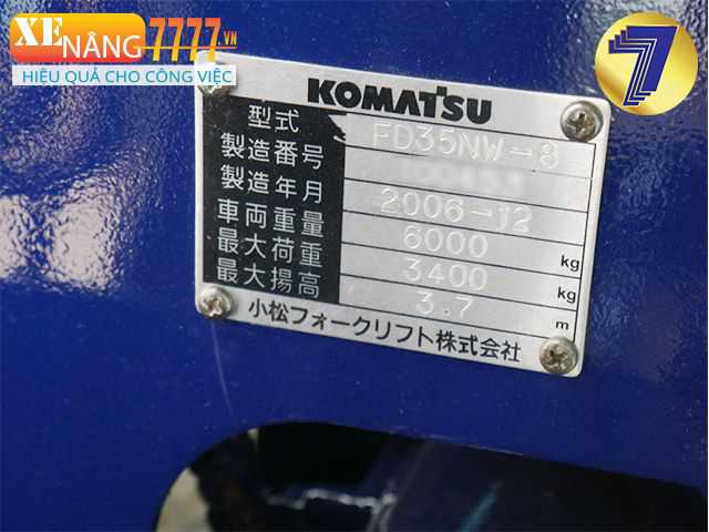 Xe nâng dầu KOMATSU FD35NW-8