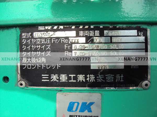 Xe nâng dầu MITSUBISHI FD35NT