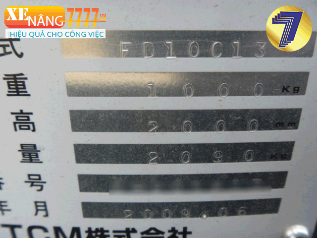Xe nâng dầu TCM FD10C13