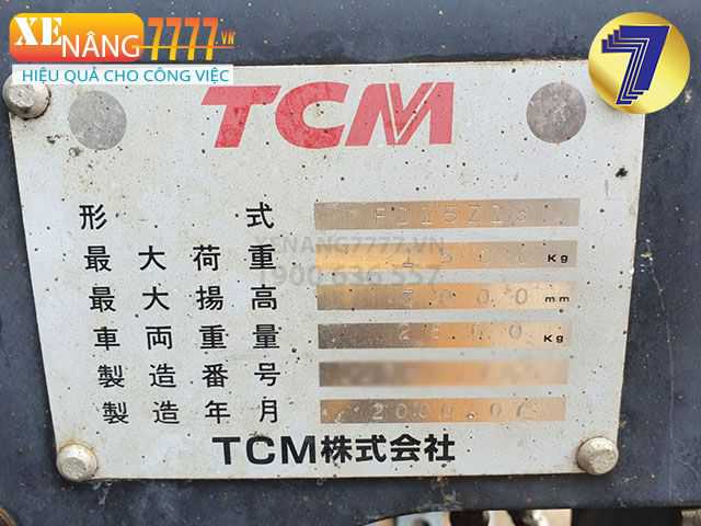 Xe Nâng Dầu TCM FD15Z18