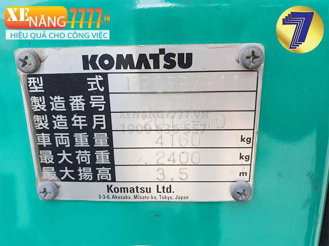 Xe nâng điện ngồi lái KOMATSU FB25EX-11